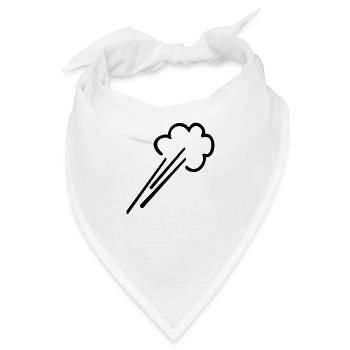 Luftstrom / wind blows (1c) - Bandana - Weiß - Vorne