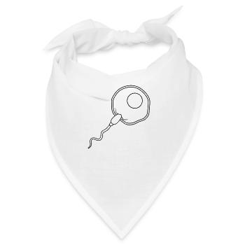 befruchtung eizelle besamen ei sperma spermium - Bandana - Weiß - Vorne