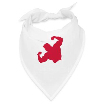 bodybuilding12 Figur Bodybuilding in. - Bandana - Weiß - Vorne