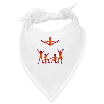 Eine Gruppe von Anfeuerer - Bandana - Weiß - Vorne