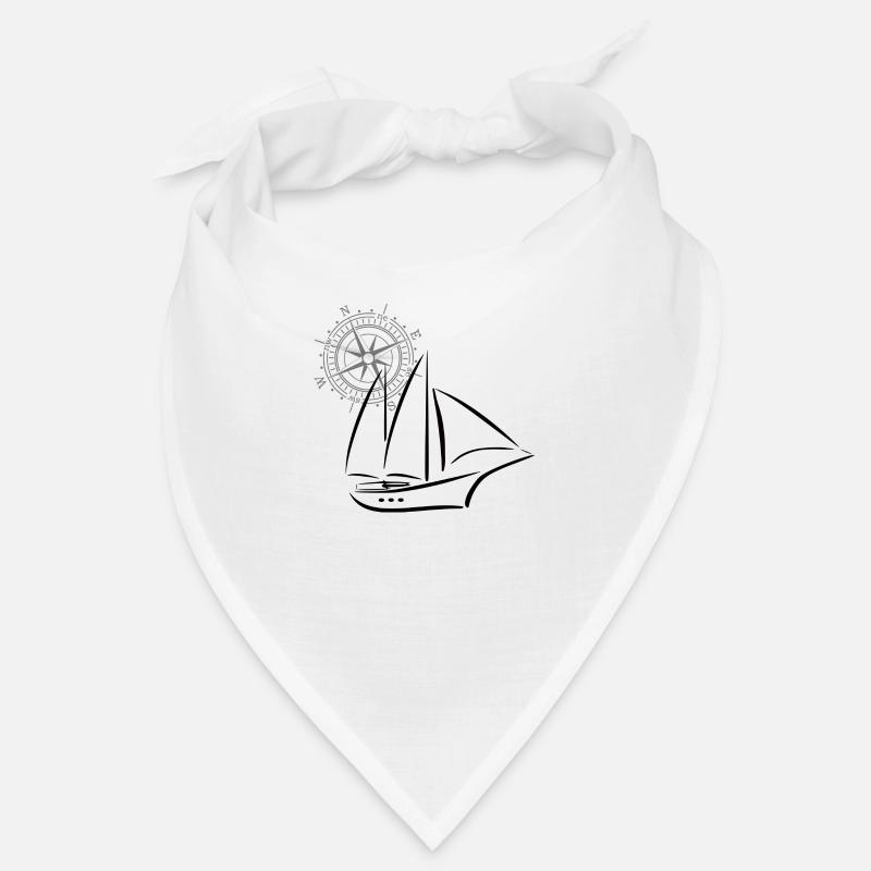 Compass and sailing ship Bandana