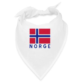 Norwegen-Flagge - Norwegische Flagge - Bandana - Weiß - Vorne