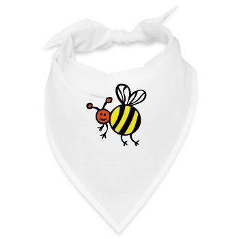 bee bee biene Gesicht Cartoon2 - Bandana - Weiß - Vorne