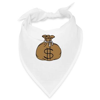 dollar symbol zeichen geld reich geldsack reichtum - Bandana - Weiß - Vorne
