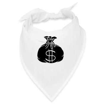 schwarz reich cool dollar symbol zeichen geld geld - Bandana - Weiß - Vorne