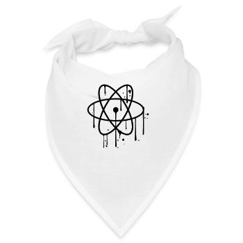 graffiti tropfen spray atom symbol zeichen cool kr - Bandana - Weiß - Vorne