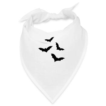 Fledermaus - Bandana - Weiß - Vorne