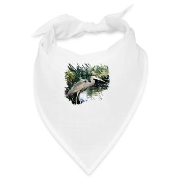 Der Graureiher ist kein Zugvogel mehr - Bandana - Weiß - Vorne