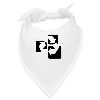 Recyle Symbol / Symbol Recycling - Bandana - Weiß - Vorne
