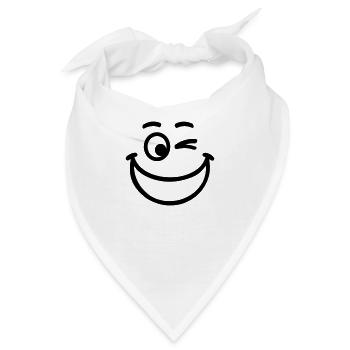 Smiley - Bandana - Weiß - Vorne