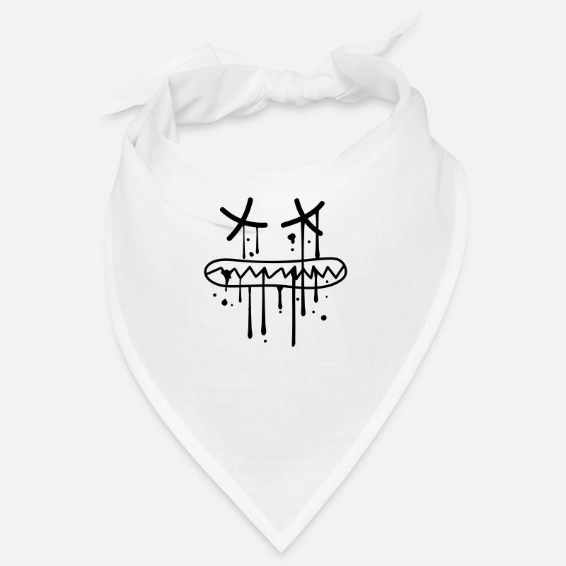 face biting teeth crunching dead death graffiti Bandana