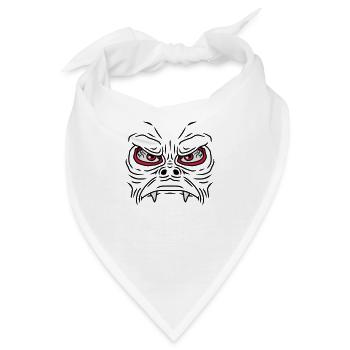Monster Face - Bandana - Weiß - Vorne
