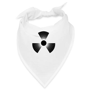atom symbol radioaktiv atomar zeichen gefahr achtu - Bandana - Weiß - Vorne