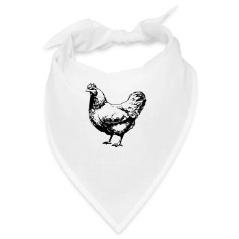 chicken - Bandana - Weiß - Vorne