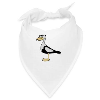 Hipster Möve coole Tier Designs - Bandana - Weiß - Vorne