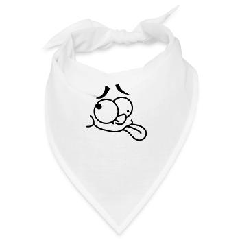 Crazy Face - Bandana - Weiß - Vorne