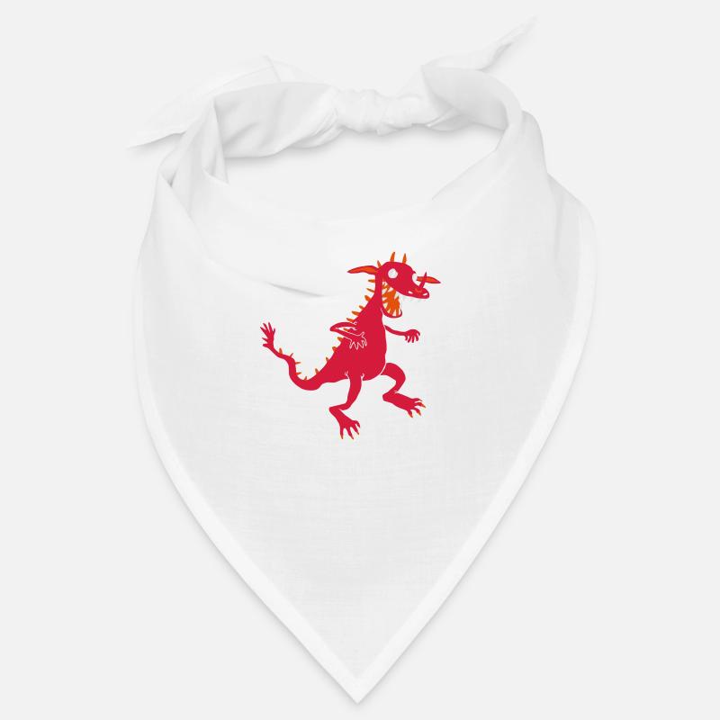 Drache - Bandana - Weiß