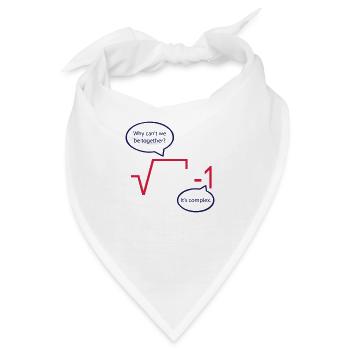 Mathe - Wurzel und negative Zahl 1 - Bandana - Weiß - Vorne