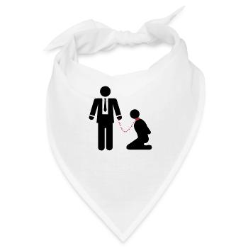 Er fuehrt ihn - Bandana - Weiß - Vorne