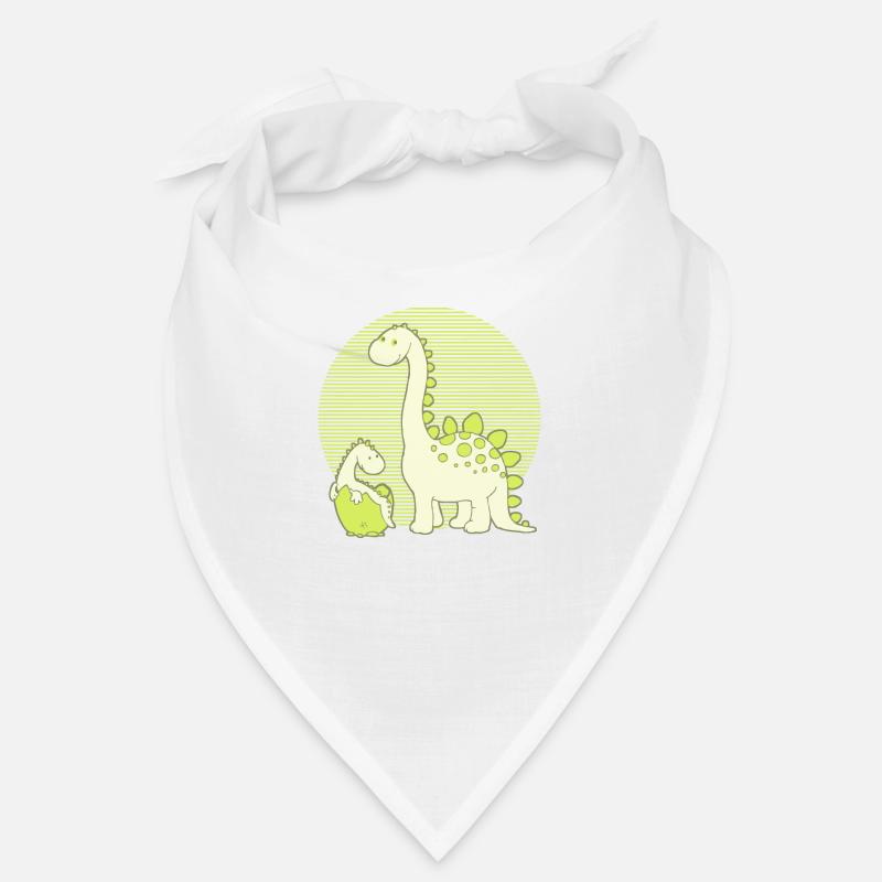 Dinosaur Mom with Hatching Egg - Bandana - Weiß