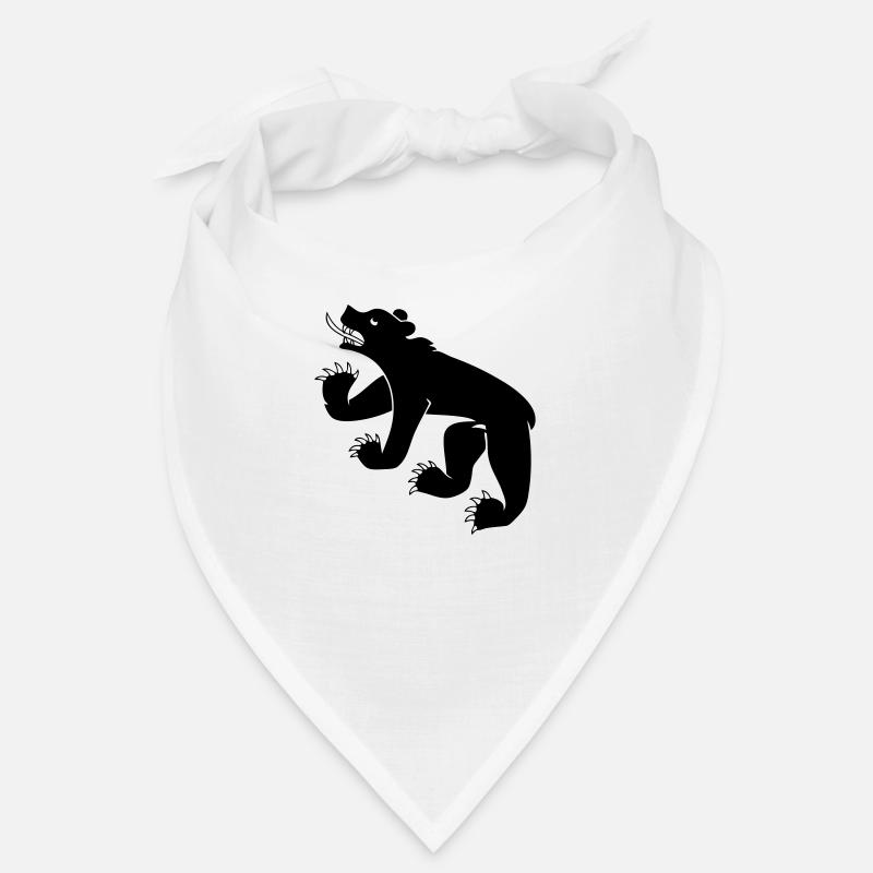 dessin d'un ours symbole drapeau de Berne Suisse Bandana