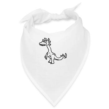 Gefährlicher Raptor fleischfresser Dino - Bandana - Weiß - Vorne