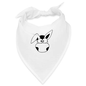 Dummer Esel - Bandana - Weiß - Vorne