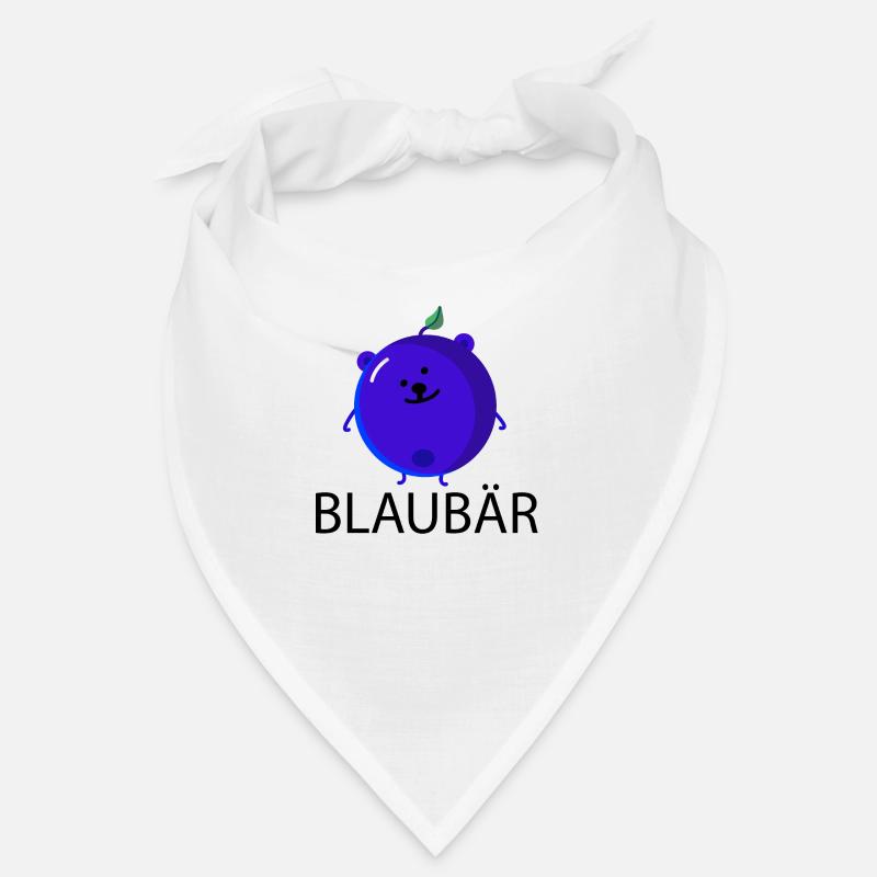 Bär als Blaubeere - Bandana - Weiß