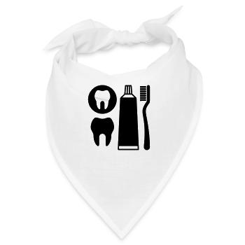 Zahnpflege - Bandana - Weiß - Vorne