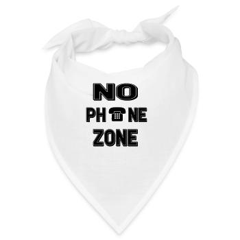 NO PHONE ZONE - Bandana - Weiß - Vorne