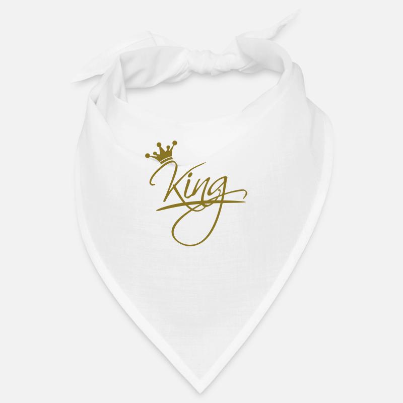 King texte de conception de logo de la couronne ch Bandana