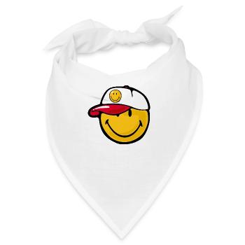 Smiley Baseball Pitcher - Bandana - Weiß - Vorne