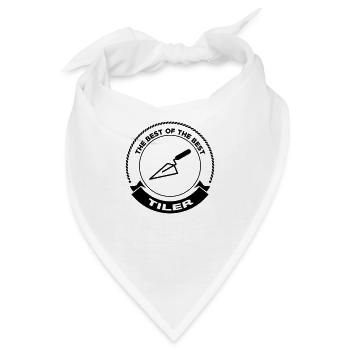 Fliesenleger / Bau / Fliesen / Maurer - Bandana - Weiß - Vorne