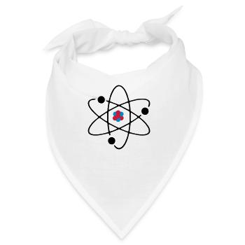 Atom 3farbig - Bandana - Weiß - Vorne
