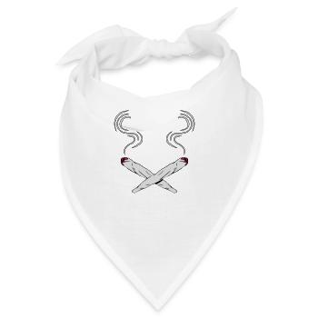 kiffen joints design - Bandana - Weiß - Vorne