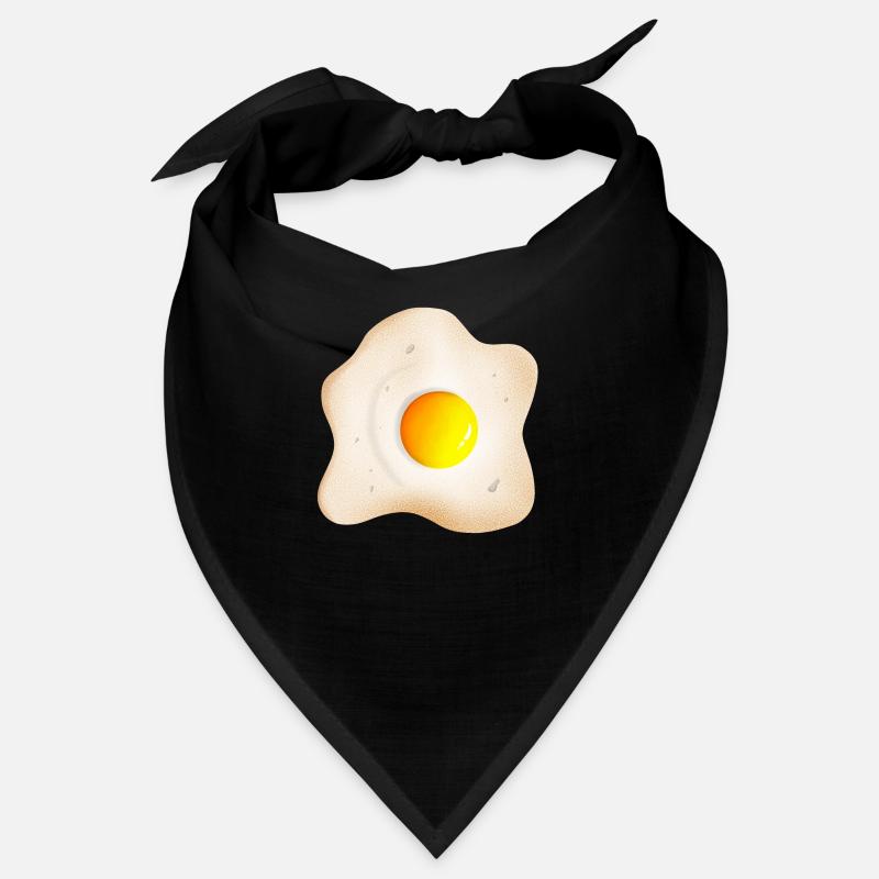 Fried fried egg with egg yolk and egg whites Bandana