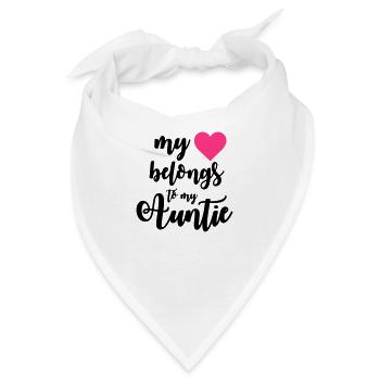 My heart belongs to my Auntie - Bandana - Weiß - Vorne