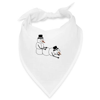 schneemann sex ficken pollen doggy style von hinte - Bandana - Weiß - Vorne
