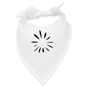 Explosion Linien Strahlen Farbspritzer Dekoration - Bandana - Weiß - Vorne