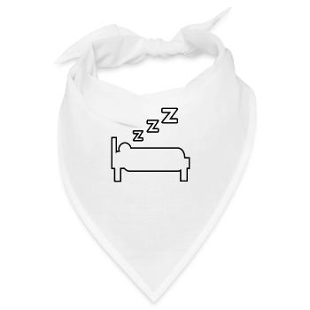 schlafen und schnarchen - Bandana - Weiß - Vorne