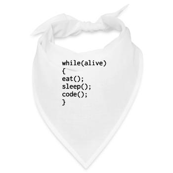 Entwickler / Informatiker / Programmierer / - Bandana - Weiß - Vorne