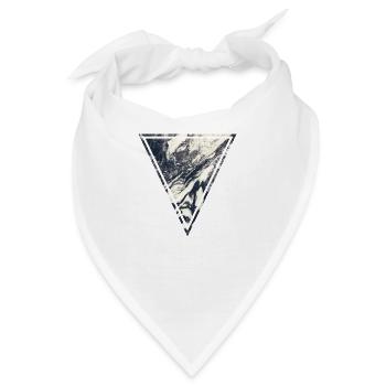 Marmor Dreieck - Bandana - Weiß - Vorne