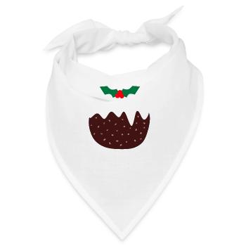 Weihnachtspudding - Bandana - Weiß - Vorne