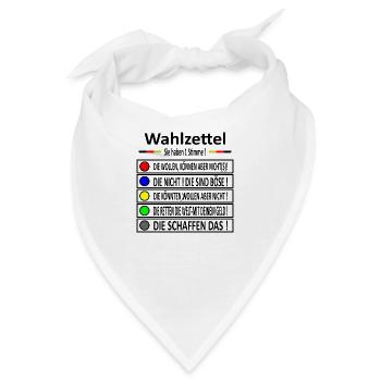 Wahlzettel 1 - Bandana - Weiß - Vorne