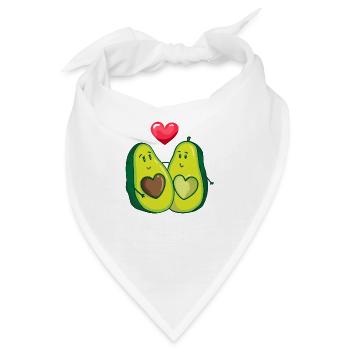 Verliebte Avocados - Liebe Avocado - Bandana - Weiß - Vorne