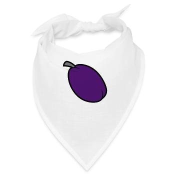 Pflaume - Bandana - Weiß - Vorne