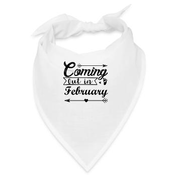 Baby kommt im Februar werdende Mutter - Bandana - Weiß - Vorne