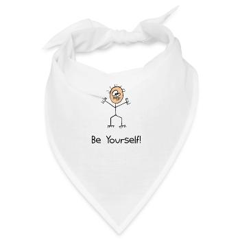 Sei du selbst - Bandana - Weiß - Vorne
