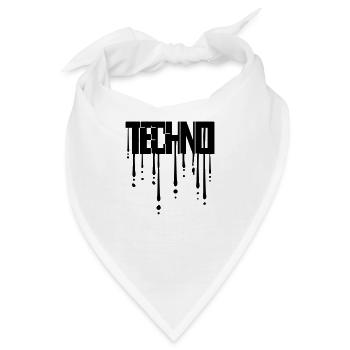 Tropfen Graffiti Techno - Bandana - Weiß - Vorne