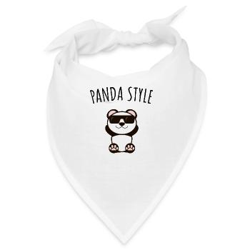 Panda-Stil, Humor Panda-Stil - Bandana - Weiß - Vorne